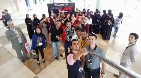 AURAK Biotechnology students visiting ARABLAB Exhibits